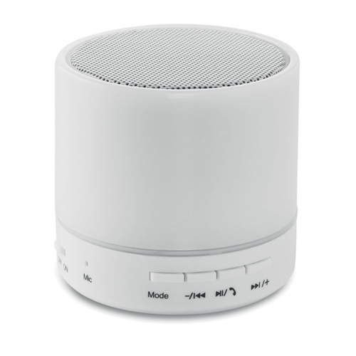 Immagine di MO9062 ROUND WHITE - Speaker wireless con led