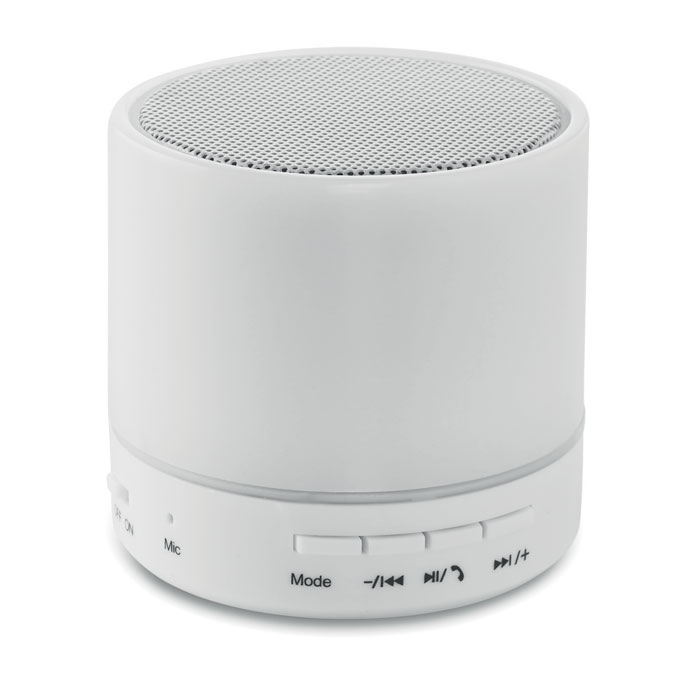 Immagine di MO9062 ROUND WHITE - Speaker wireless con led