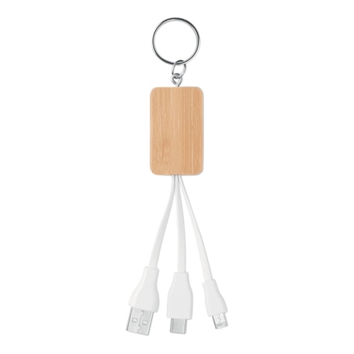 Immagine di MO9888 CLAUER - Cavo 3 in 1 in bamboo