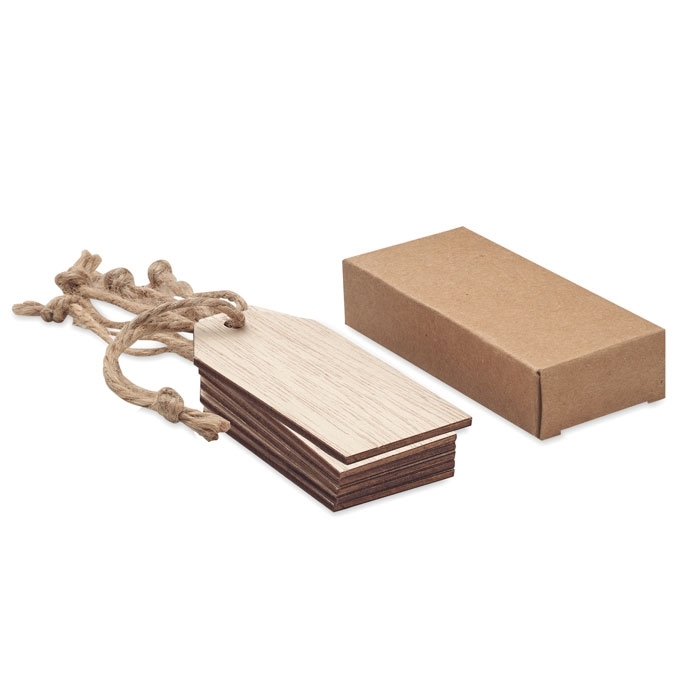 Immagine di MO6569 ETIBAM - Set 6 etichette regalo in legno