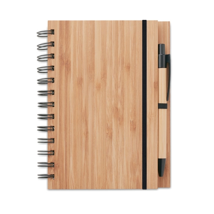 Immagine di MO9435 BAMBLOC - Notebook in bamboo con penna