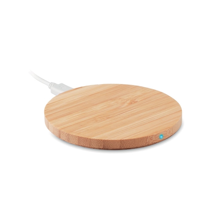 Immagine di MO6924 RUNDO LUX - Caricabatterie in bamboo 15w
