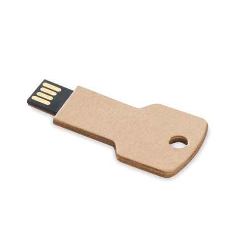 Immagine di MO1120  - Usb in carta a forma di chiave. tempi di consegna: a partire da 14 giorni lavorativi.