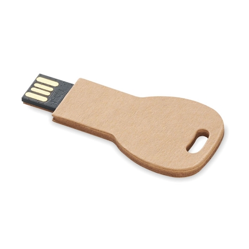 Immagine di MO1121  - Usb in carta a forma di chiave. tempi di consegna: a partire da 14 giorni lavorativi.