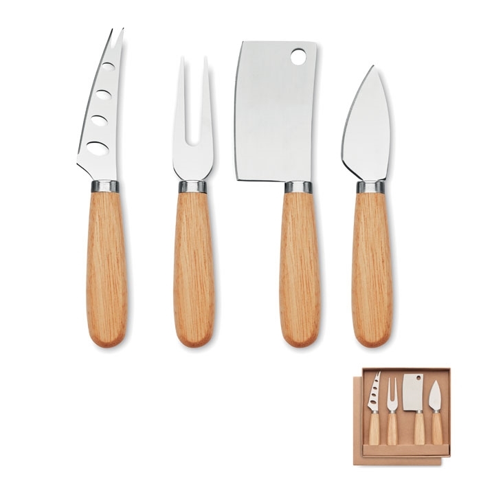 Immagine di MO2547 CAMEMBERT - Set di 4 coltelli da formaggio