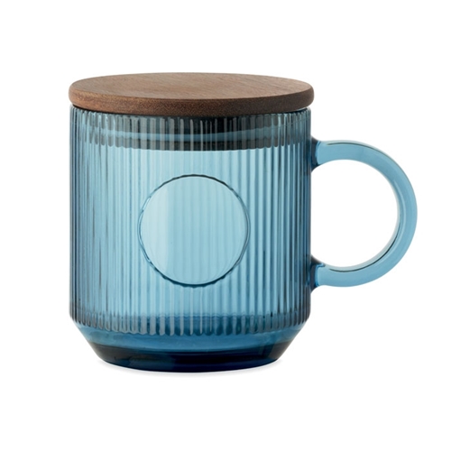 Immagine di MO2752 VITRIO MUG - Tazza in vetro a coste da 300 m