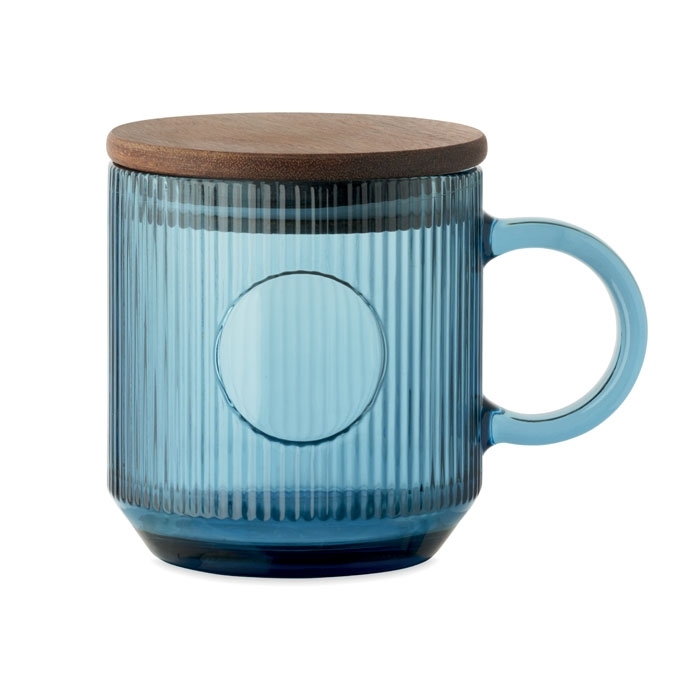 Immagine di MO2752 VITRIO MUG - Tazza in vetro a coste da 300 m