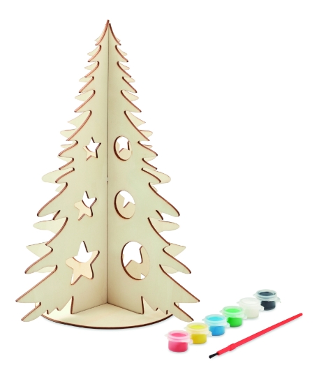 Immagine di KW1493 TREE AND PAINT - Albero di natale fai da te