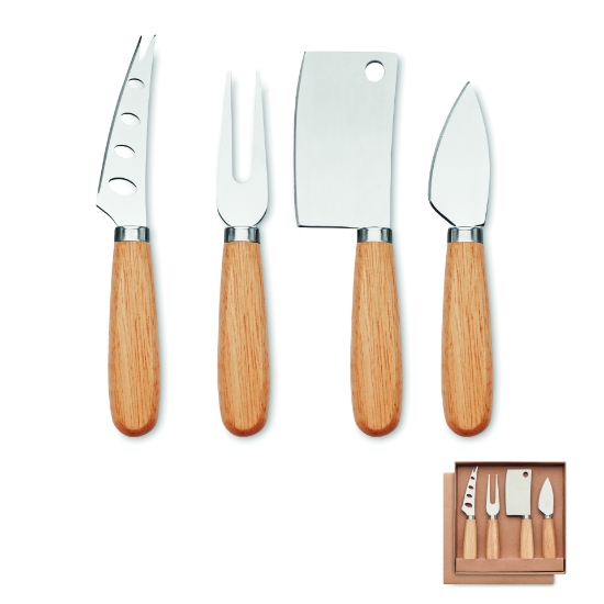 Immagine di KW2547 CAMEMBERT - Set di 4 coltelli da formaggio