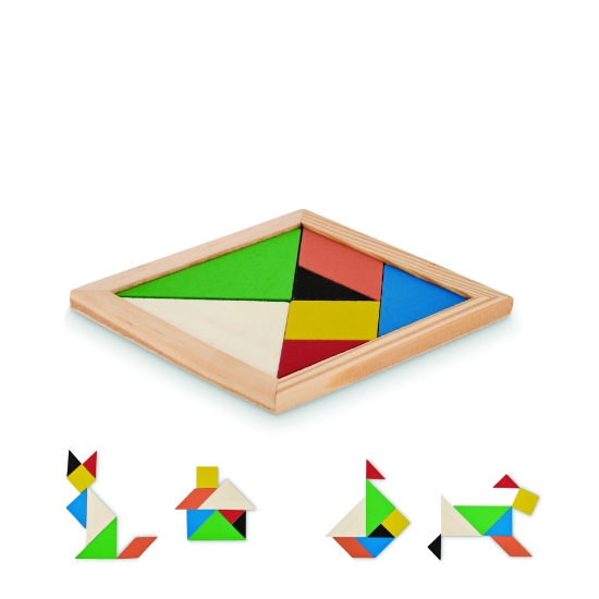 Immagine di KW6693 TANGRAM - Puzzle tangram in legno