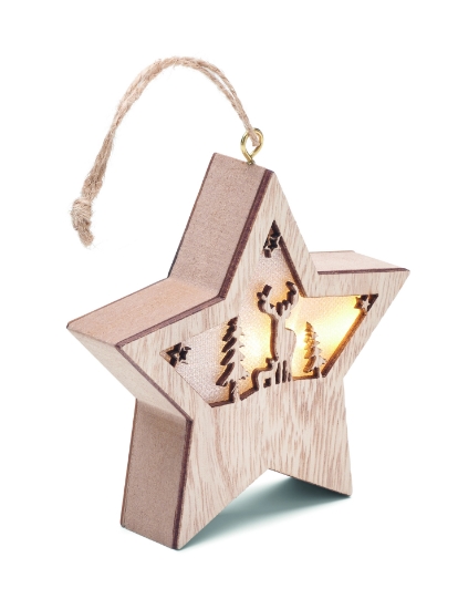 Immagine di KWC1527 - Stella in mdf con luce
