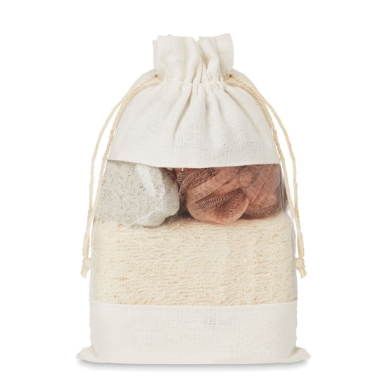 Immagine di KW9872 - Set bagno in pouch di cotone