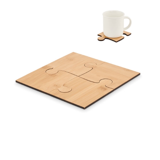 Immagine di KW6796 - Set di 4 sottobicchieri puzzle