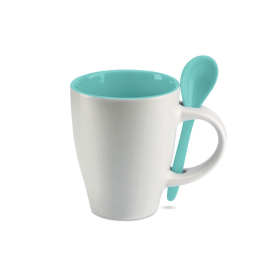 Immagine di KW7344 - Tazza bicolore con cucchiaino